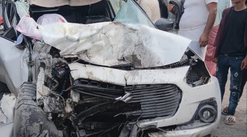 up-accident-car-rams-parked-tr